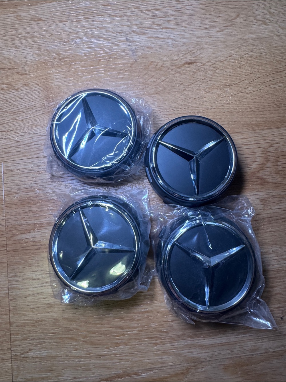 Black Center Cap Set - 4 Pack